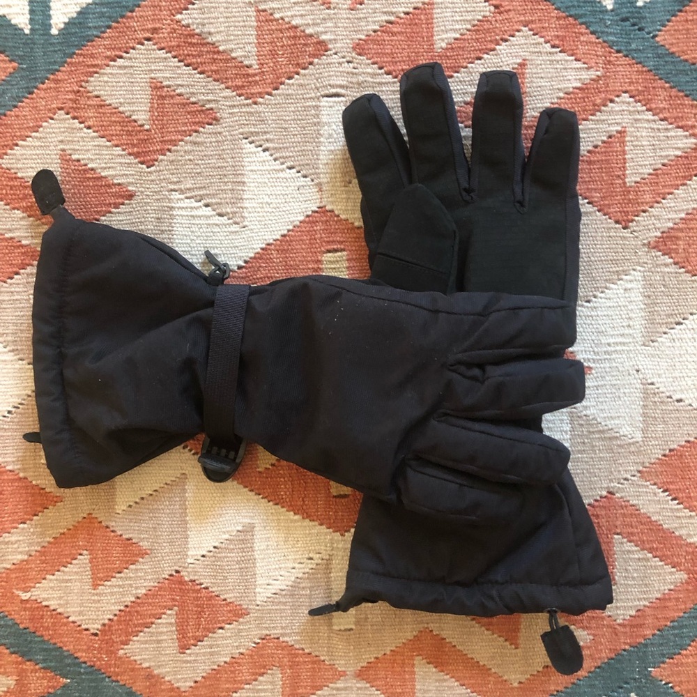 LANDS’ END Shearling-lined snow gloves XL